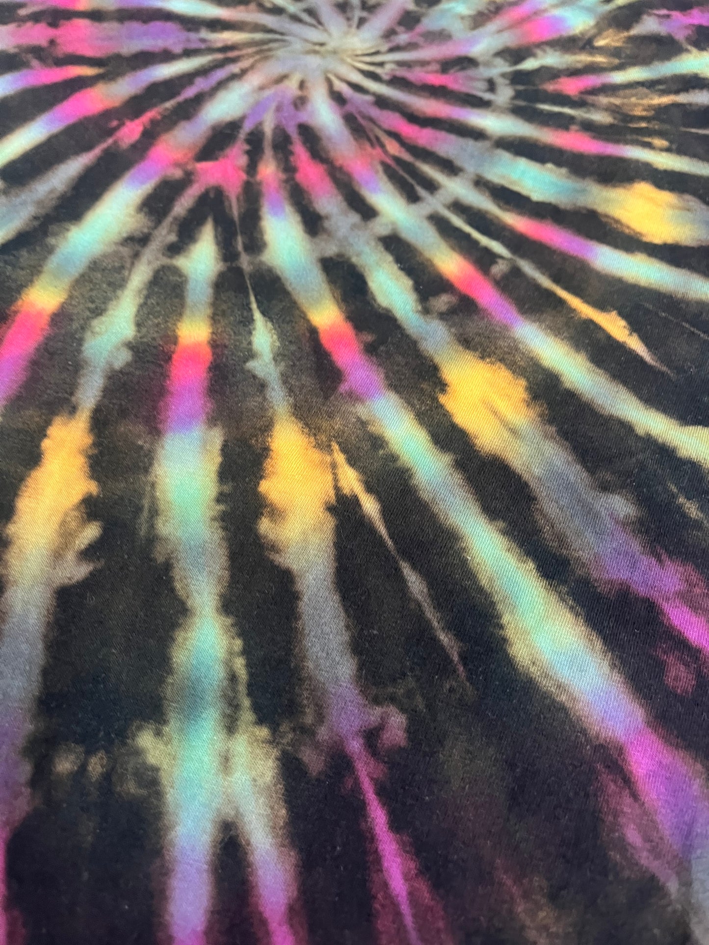 Midnight Spiral Reverse Tie Dye T-Shirt - Size L