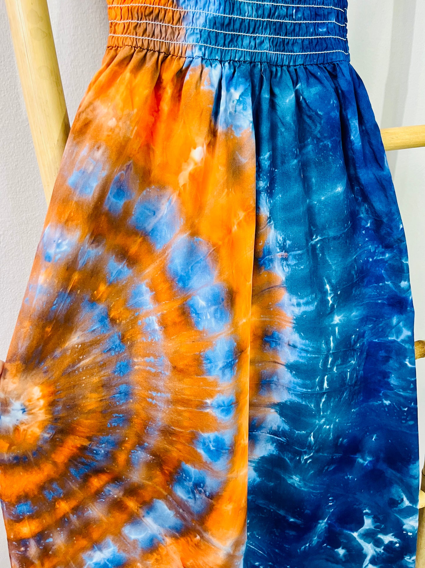 Ocean Sunset Tie Dye Dress – One of a Kind - XXS
