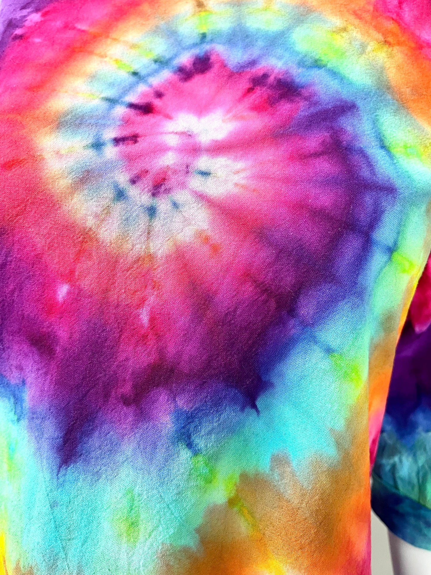 Rainbow Spiral Cotton Dress – One of a Kind