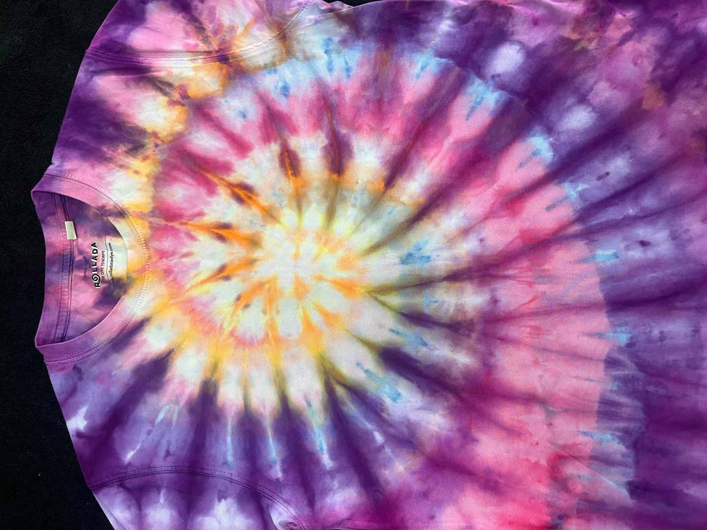 Cotton Candy Ice Dye Spiral T-Shirt – Size S