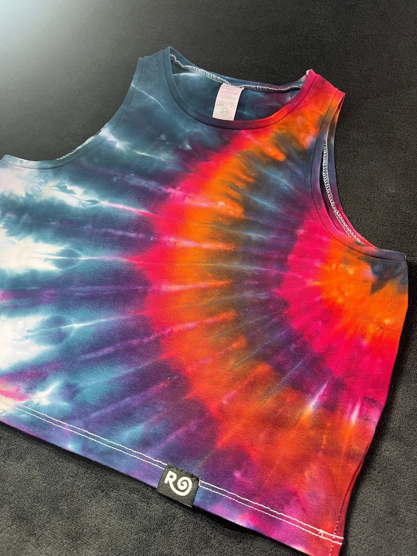 Hotwater Fanfold Tie Dye Crop Top - XS