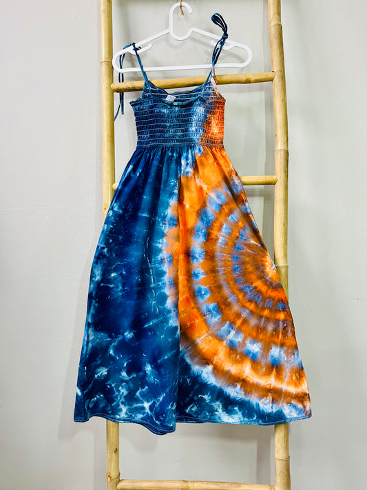 Ocean Sunset Tie Dye Dress – One of a Kind - XXS