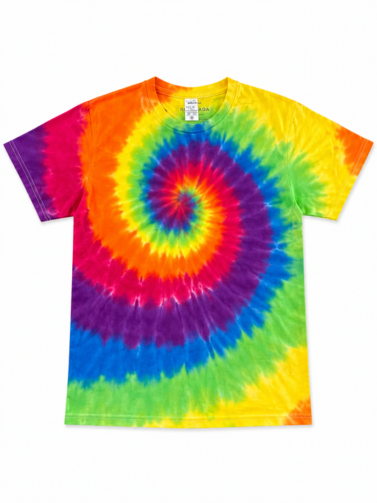 Kids Rainbow Spiral Tie Dye T-Shirt