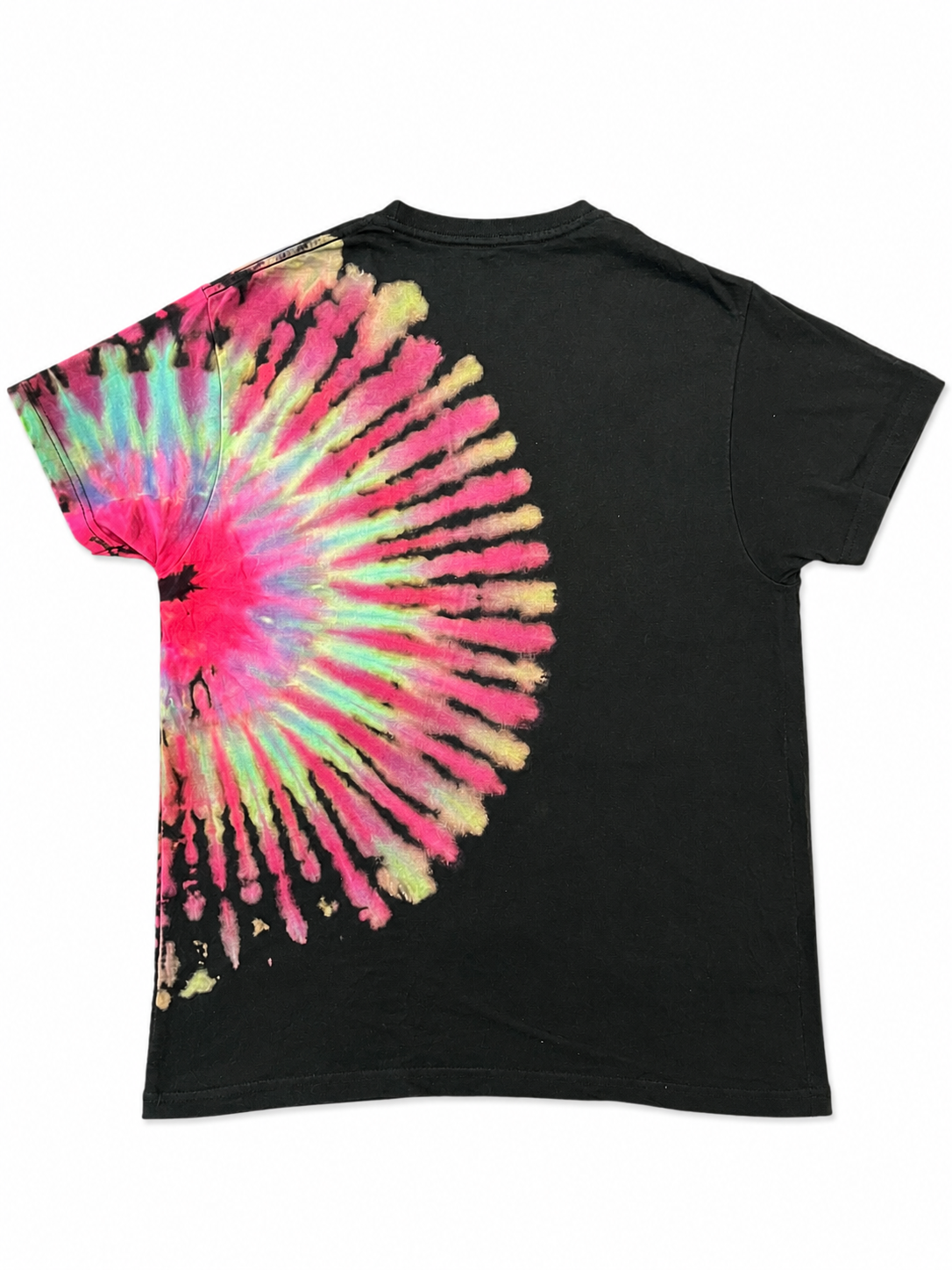🖤🌈 Reverse Tie Dye Fanfold T-Shirt – Size XS 🌈🖤