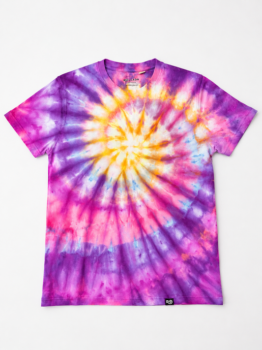 Cotton Candy Ice Dye Spiral T-Shirt – Size S
