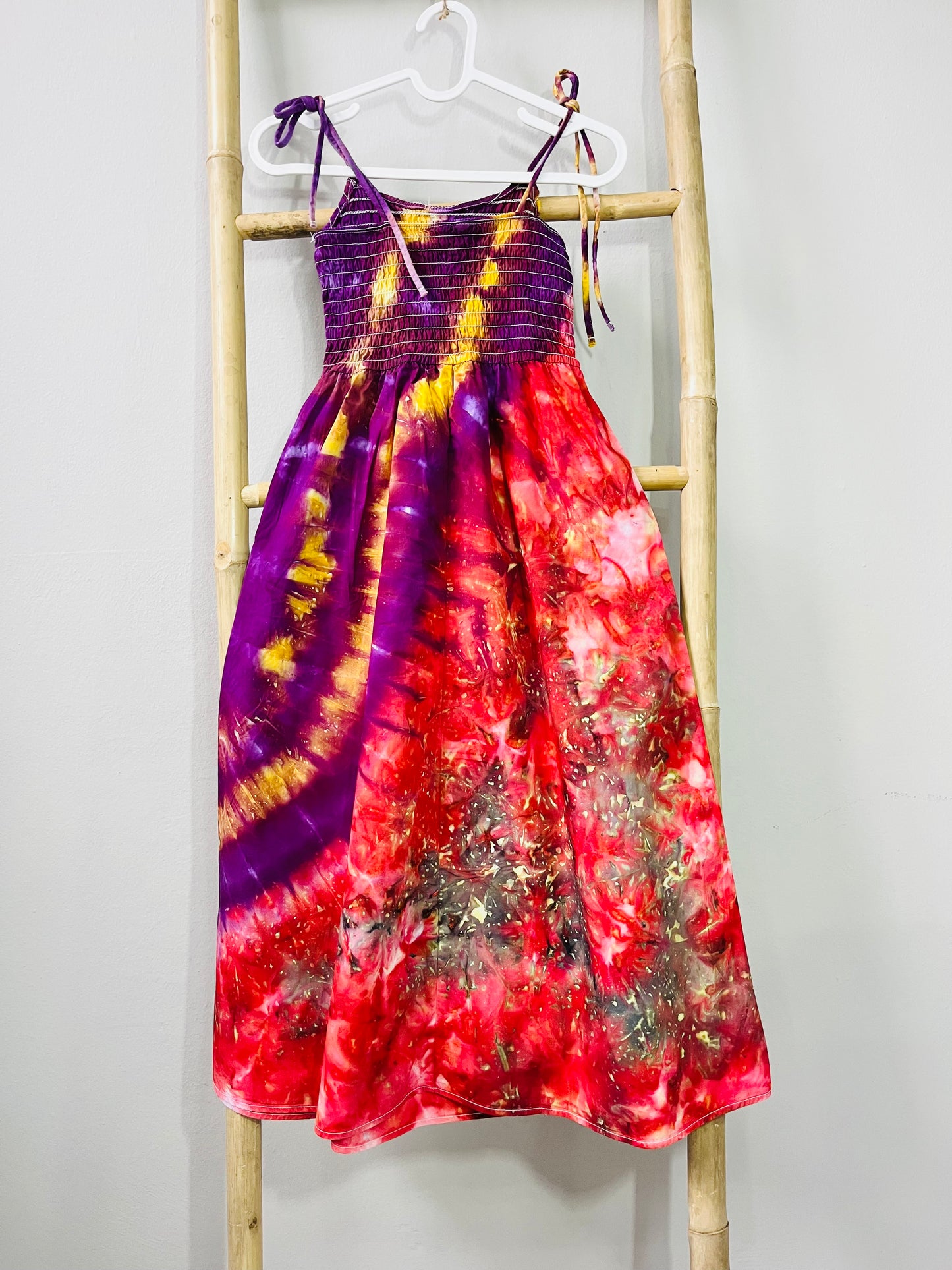 Volcano Fire Tie Dye Dress – One of a Kind