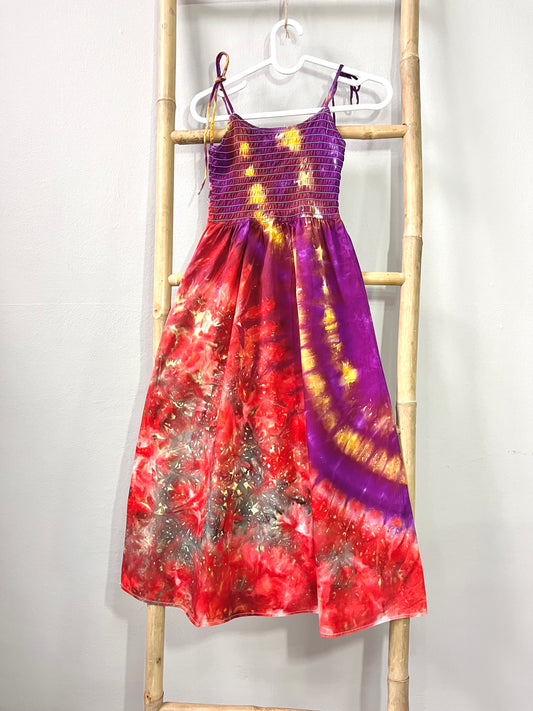 Volcano Fire Tie Dye Dress – One of a Kind