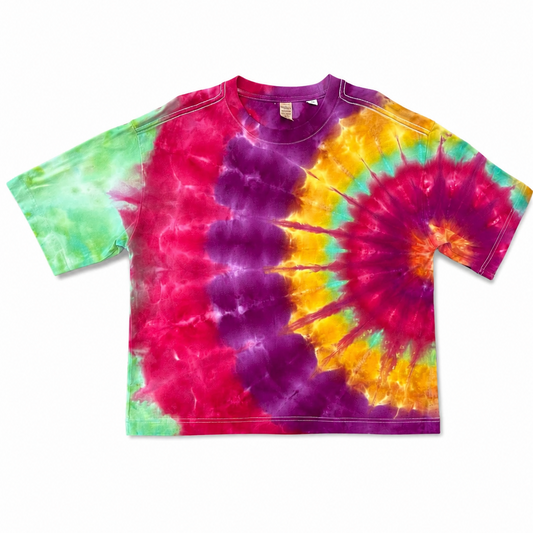 🌈 Hot Water Boxy Tie Dye T-Shirt – 240g Cotton 🌈
