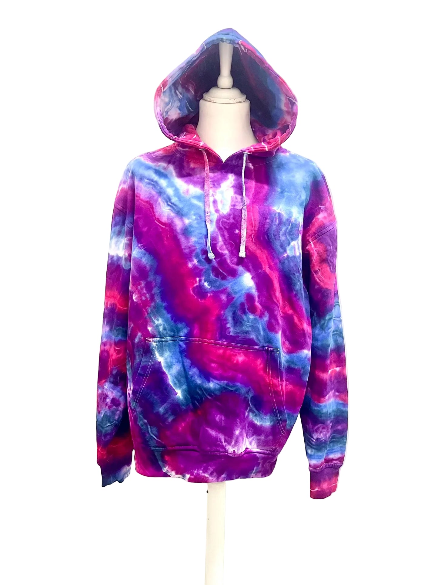 Sudadera con capucha tie-dye de espiral nebulosa