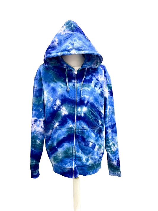 Ocean Geode Zip Tie Dye Hoodie