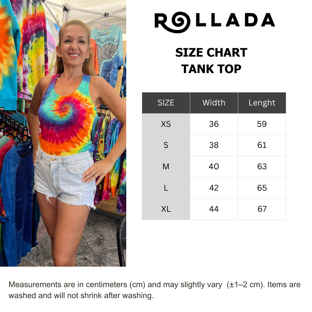 Rainbow Spiral Tie Dye Tank Top