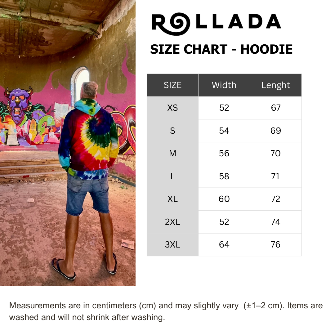Sudadera con capucha tie-dye Geoda Oceánica